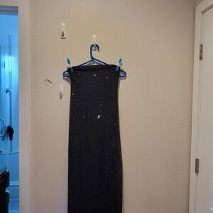 Elegant Black Sequin Gown